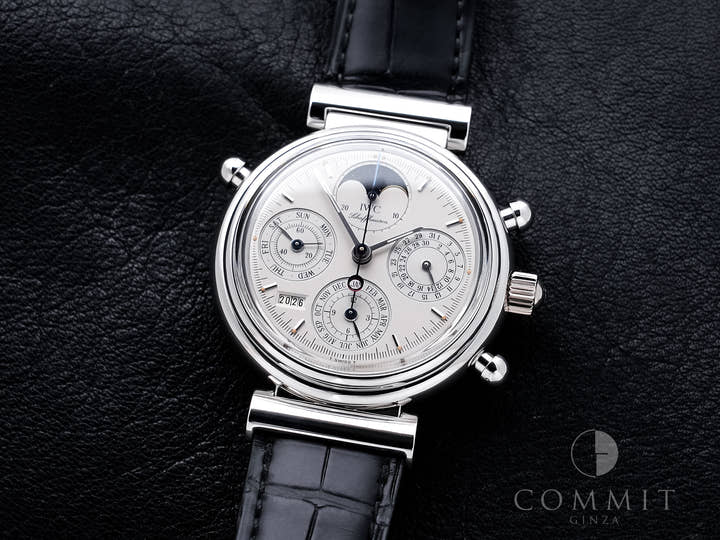 IWC Da Vinci Perpetual Calendar Chronograph Rattrapante Ref. IW3751 Platinum Silver Dial Excellent Used bbf3xqgz