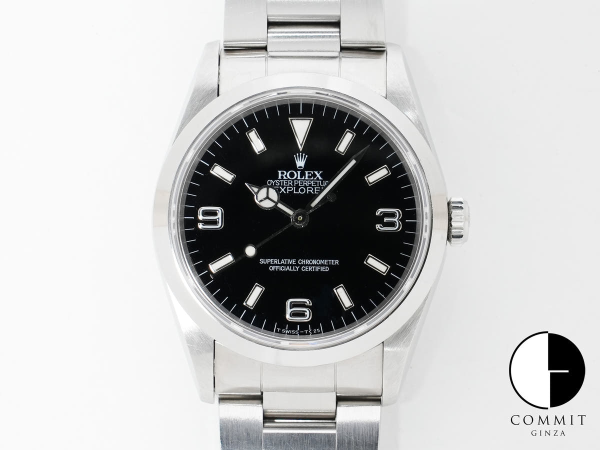 Rolex Explorer I Ref. 14270 Stainless Steel Black Dial Oyster Bracelet Used 9w6v388p
