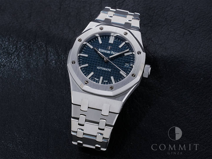 Audemars Piguet Royal Oak Ref.15450ST.OO.1256ST.03 Stainless Steel Blue Dial Excellent Condition cc8coxje