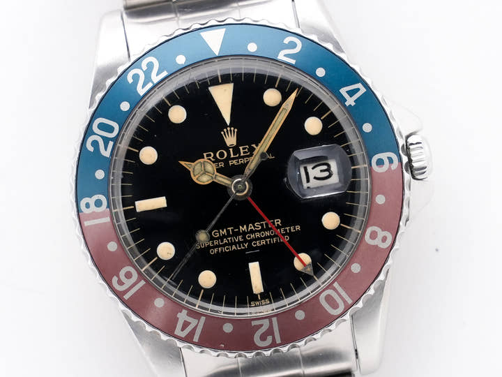 ロレックス GMTマスター Ref.1675 ステンレススチール ブラック文字盤 オイスターブレスレット 中古 yo7b3zwe