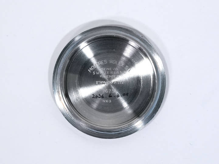 ロレックス GMTマスター Ref.1675 ステンレススチール ブラック文字盤 オイスターブレスレット 中古 yo7b3zwe