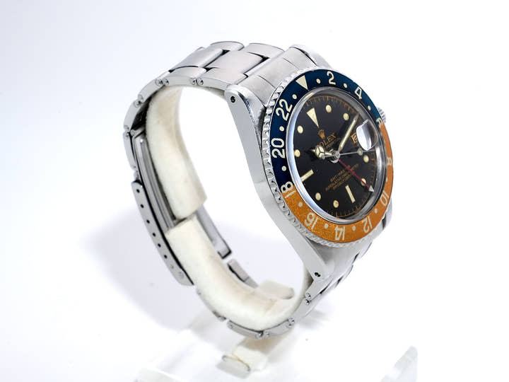ロレックス GMTマスター Ref.1675 ステンレススチール ブラック文字盤 オイスターブレスレット 中古 989fpjid