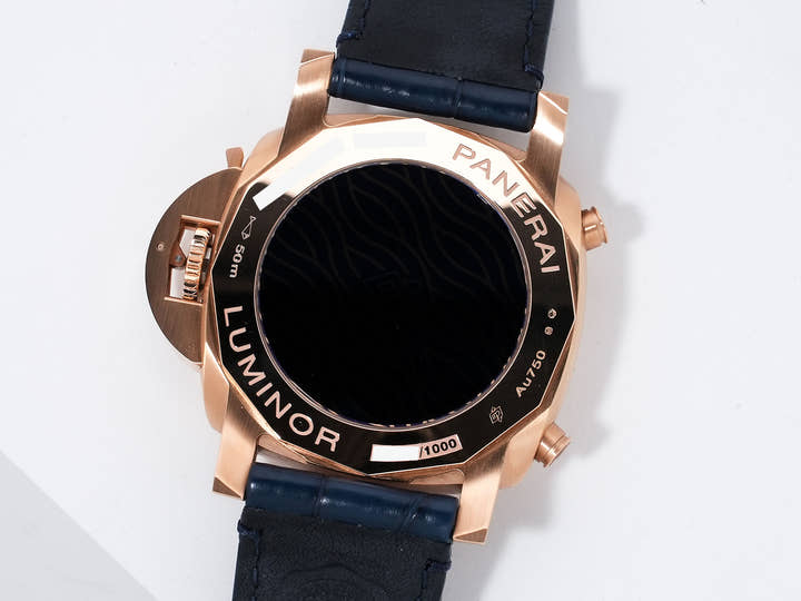 パネライ ルミノールクロノ Ref.PAM01111 パネライゴールドテック ブルー文字盤 美品 e6yhtbco