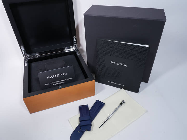 パネライ ルミノールクロノ Ref.PAM01111 パネライゴールドテック ブルー文字盤 美品 e6yhtbco