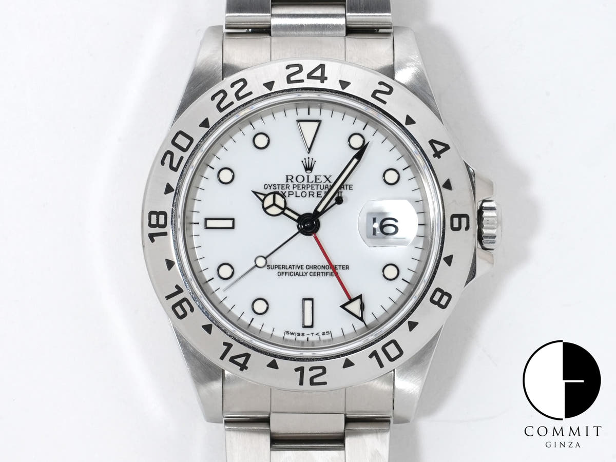 ROLEX Explorer II Ref.16570 Stainless Steel White Dial Oyster Bracelet Used id6ivgbs