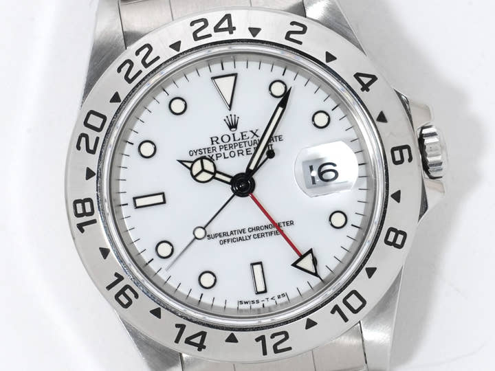ROLEX Explorer II Ref.16570 Stainless Steel White Dial Oyster Bracelet Used id6ivgbs