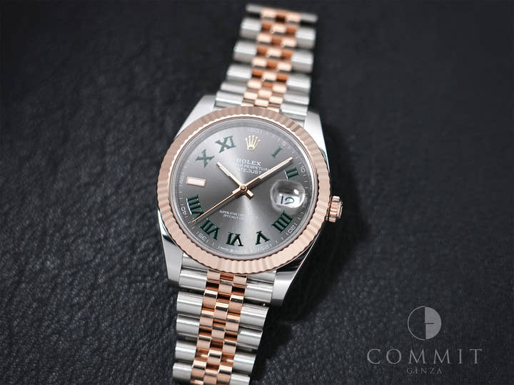 Rolex Datejust 41 Ref. 126331 Stainless Steel/Everose Gold Slate Roman Dial Jubilee Bracelet Used fhujomwu