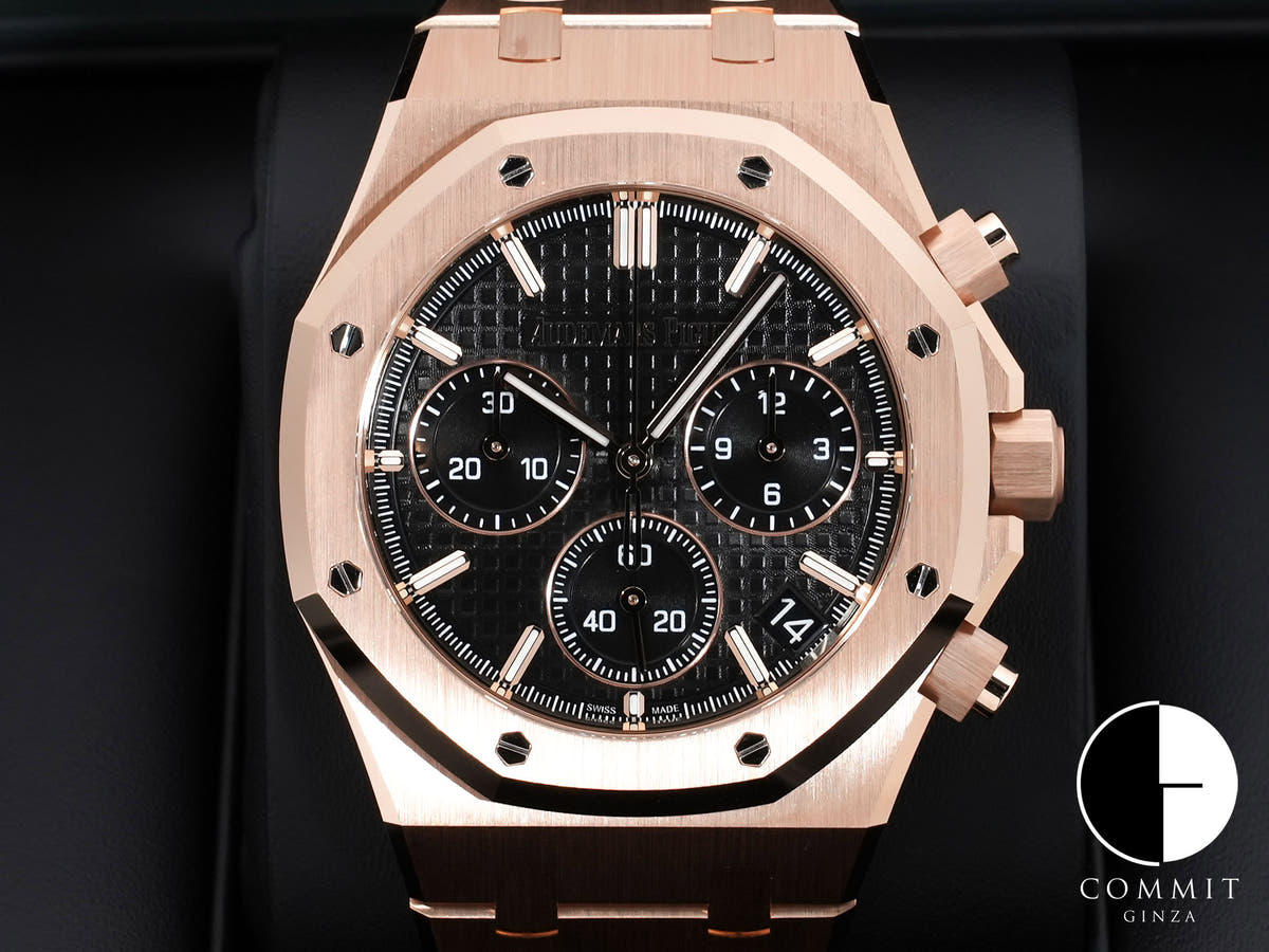 Audemars Piguet Royal Oak Chronograph Ref.26240OR.OO.D002CR.02 Pink Gold Black Dial Unused jw8af96r