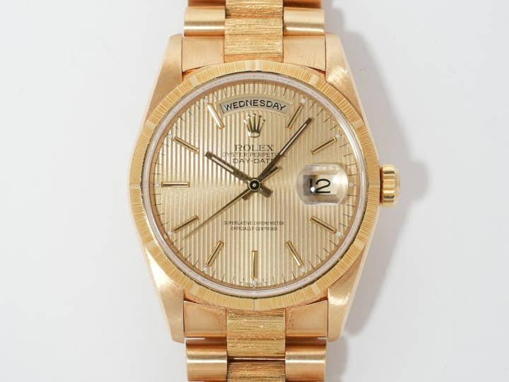 ロレックス デイデイト Ref.18248 イエローゴールド シャンパンタペストリー文字盤 中古 y2ah77wo