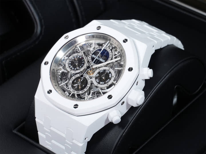 Audemars Piguet Royal Oak Grande Complication Ref.26605CB.OO.1248CB.01 White Ceramic Sapphire Dial Unused jgudz77f