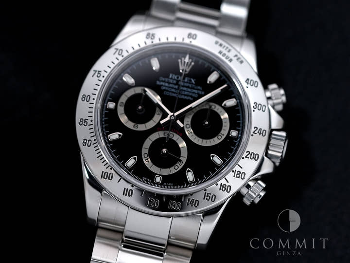 Rolex Daytona Ref. 116520 Stainless Steel Black Dial Excellent Condition 9covx9tp