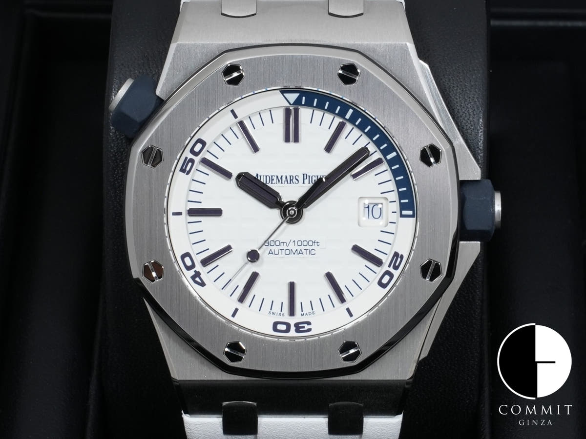 オーデマピゲ ロイヤルオーク オフショア ダイバー Ref.15710ST.OO.A010CA.01 ステンレススチール ホワイト文字盤 美品 ivsqzmnc