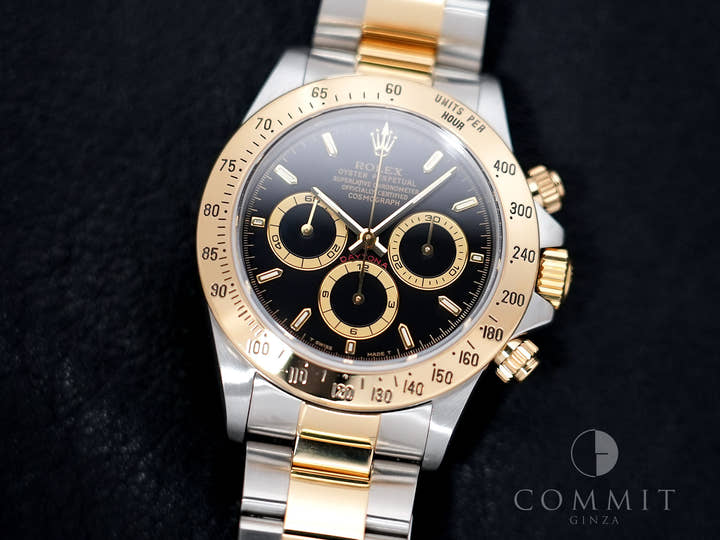 ロレックス デイトナ エルプリメロ Ref.16523 ステンレススチール/イエローゴールド ブラック文字盤 美中古 a8kpqndj