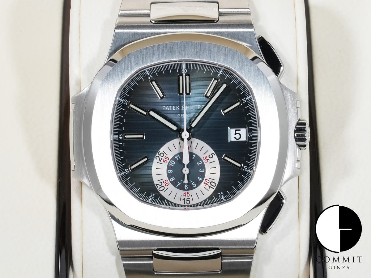 パテックフィリップ ノーチラス クロノグラフ TIFFANY&CO. Ref.5980/1A-001 ステンレススチール ブルー文字盤 未使用 w3xnfmbz