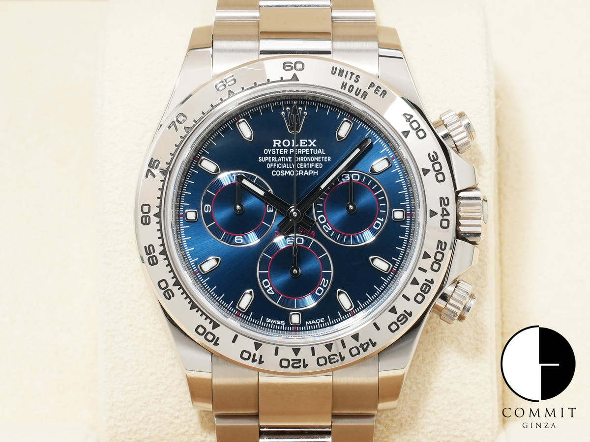 ロレックス デイトナ Ref.116509 ホワイトゴールド ブルー文字盤 中古 vhd4rt8z