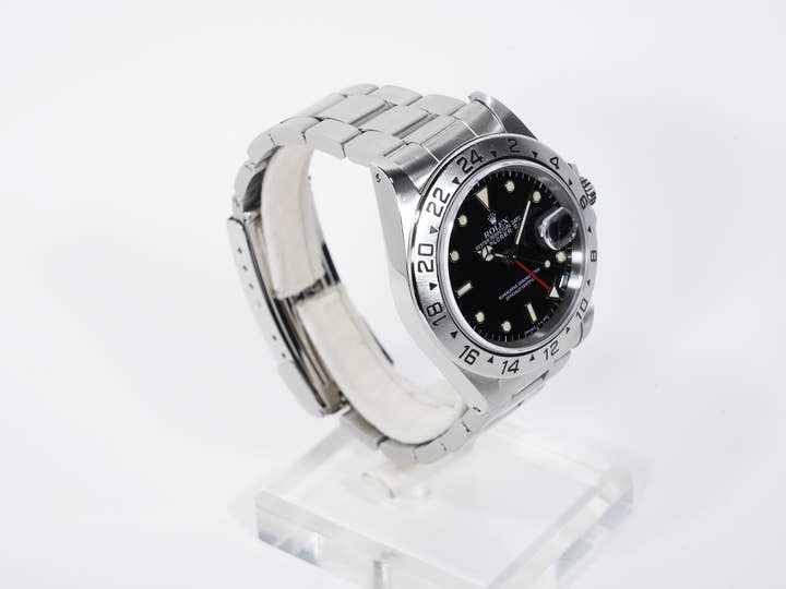 ロレックス エクスプローラーII Ref.16570 ステンレススチール ブラック文字盤 オイスターブレスレット 美品 itgfcp7g
