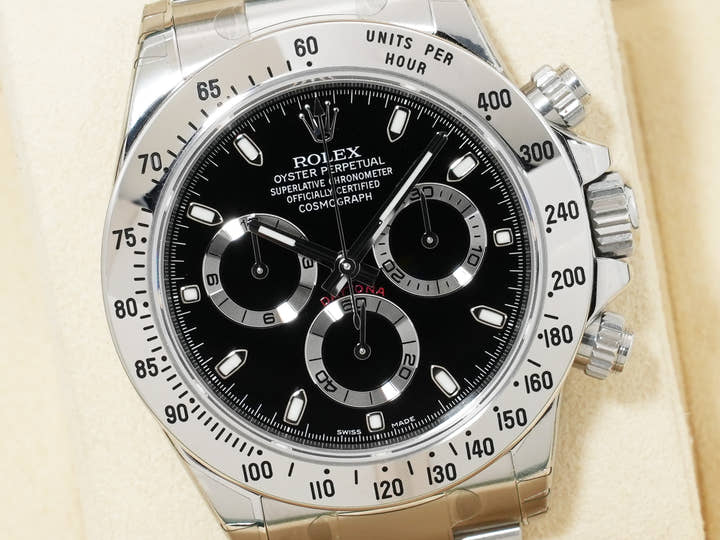 ロレックス デイトナ Ref.116520 ステンレススチール ブラック文字盤 未使用 caqtfeoe