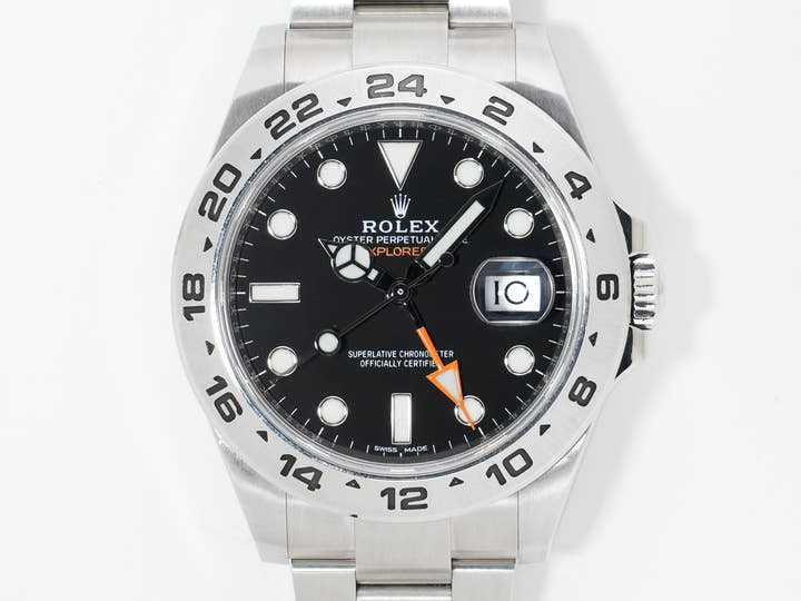Rolex Explorer II Ref.216570 Stainless Steel Black Dial Oyster Bracelet Used g7f9c2rp