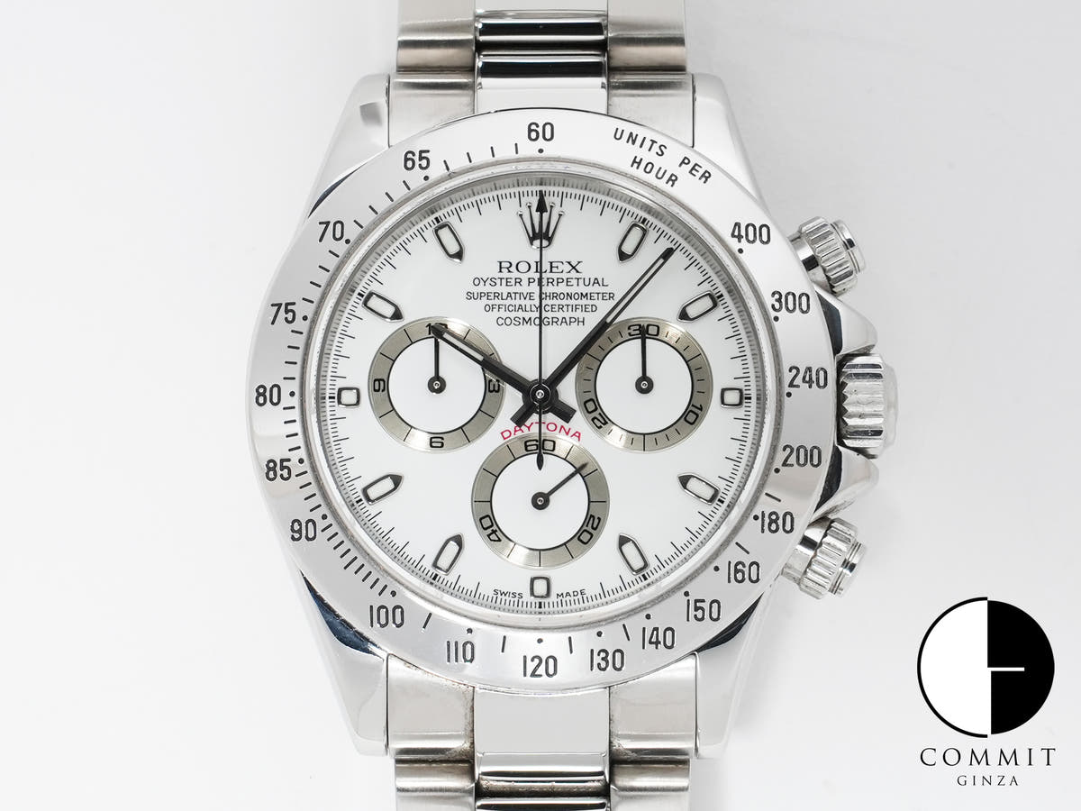 Rolex Daytona Ref. 116520 Stainless Steel White Dial Used 9qp8xxj2