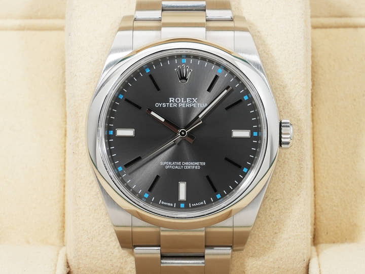 ロレックス オイスターパーペチュアル39 Ref.114300 ステンレススチール スレートグレー文字盤 中古 coqojp38