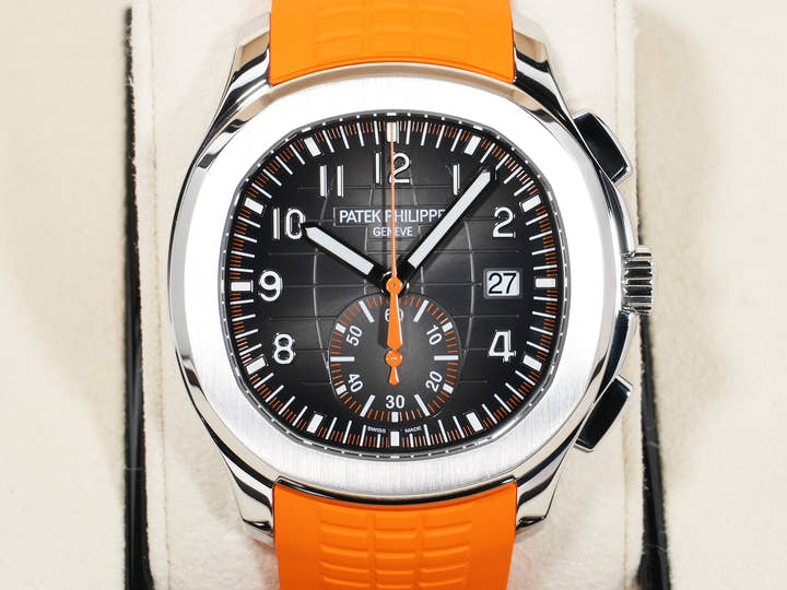 パテックフィリップ アクアノート クロノグラフ Ref.5968A-001 ステンレススチール ブラック文字盤 美品 r2ooi4qt