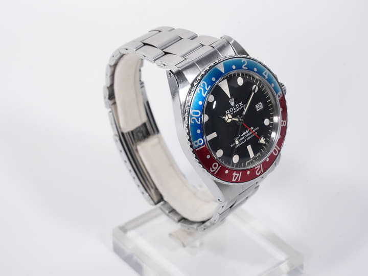 ロレックス GMTマスター Ref.1675 ステンレススチール ブラック文字盤 オイスターブレスレット 中古 9ve7g3tx