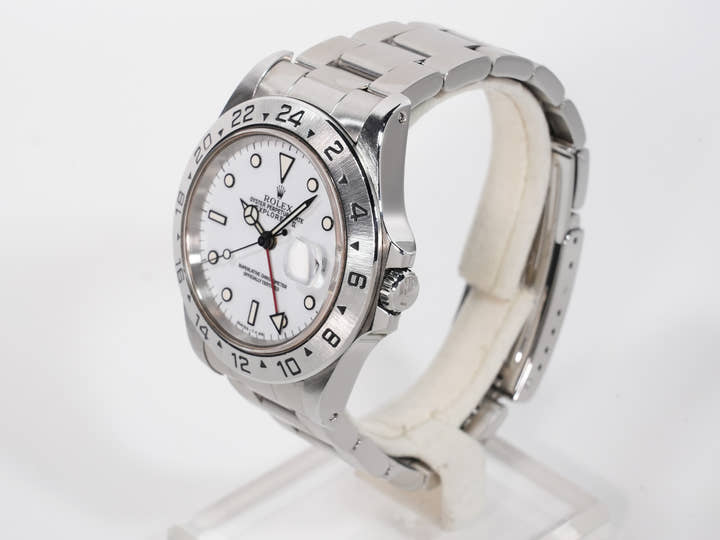 Rolex Explorer II Ref. 16570 Stainless Steel White Dial Oyster Bracelet Used jbg2t546