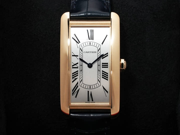 Cartier Tank Américaine LM Ref. WGTA0300 Yellow Gold Silver Dial Excellent Used Condition rjwgf29a