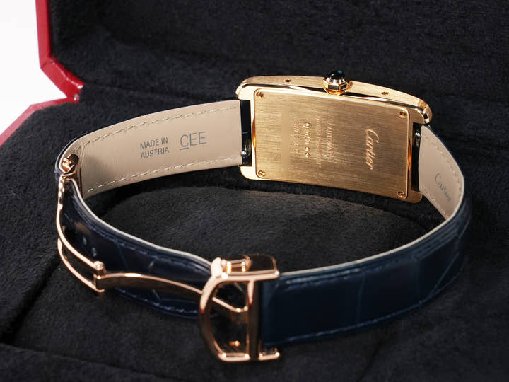 Cartier Tank Américaine LM Ref. WGTA0300 Yellow Gold Silver Dial Excellent Used Condition rjwgf29a