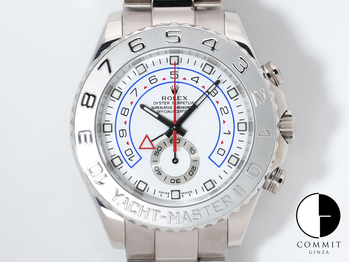 Rolex Yacht-Master II Ref.116689 White Gold White Dial Pre-Owned 73ity78h