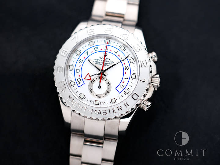 Rolex Yacht-Master II Ref.116689 White Gold White Dial Pre-Owned 73ity78h