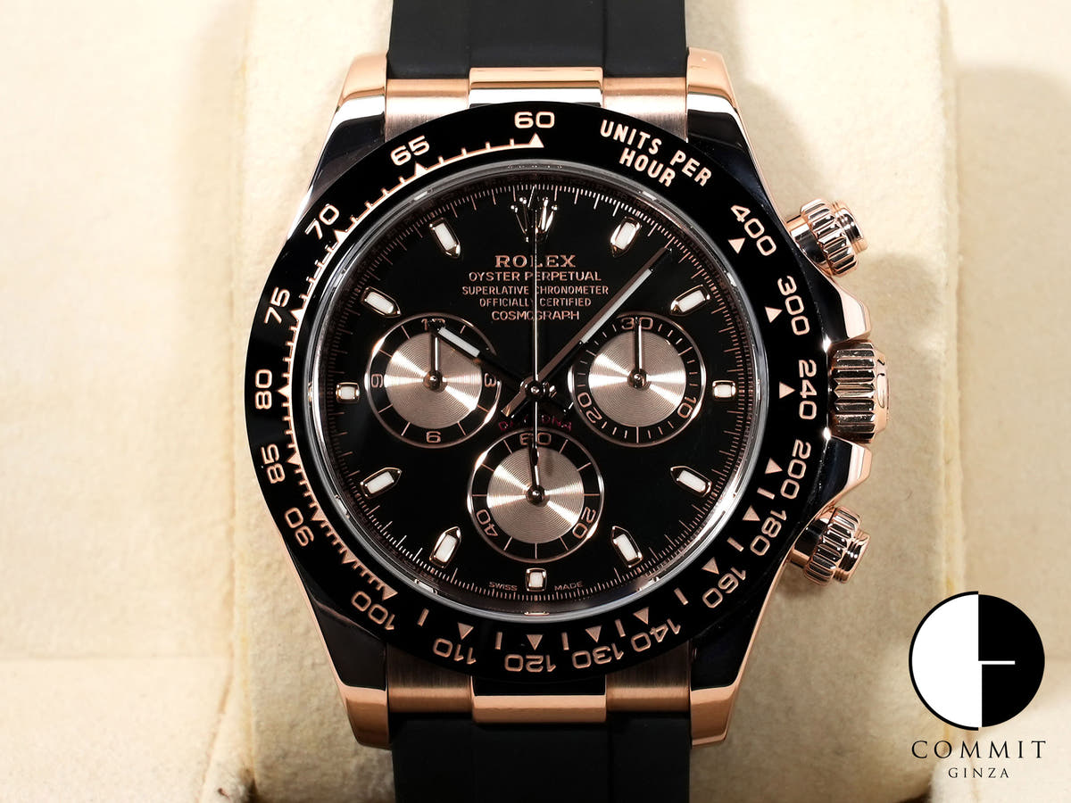 ロレックス デイトナ Ref.116515LN エバーローズゴールド ブラックxピンク文字盤 美中古 9jbqc5bk