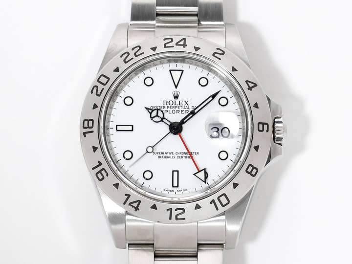 Rolex Explorer II Ref. 16570 Stainless Steel White Dial Oyster Bracelet Excellent Used Condition 7nwbec9p