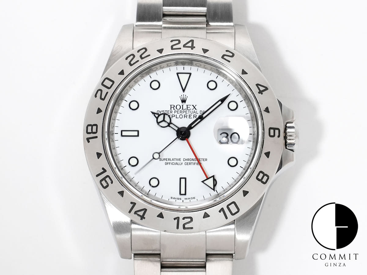 Rolex Explorer II Ref. 16570 Stainless Steel White Dial Oyster Bracelet Excellent Used Condition 7nwbec9p