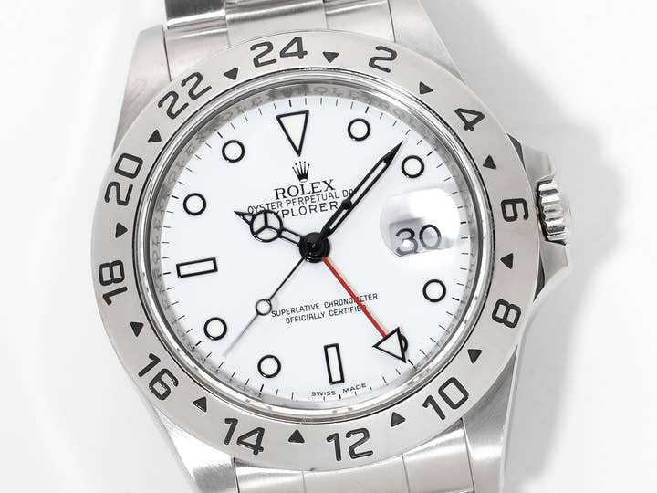 Rolex Explorer II Ref. 16570 Stainless Steel White Dial Oyster Bracelet Excellent Used Condition 7nwbec9p