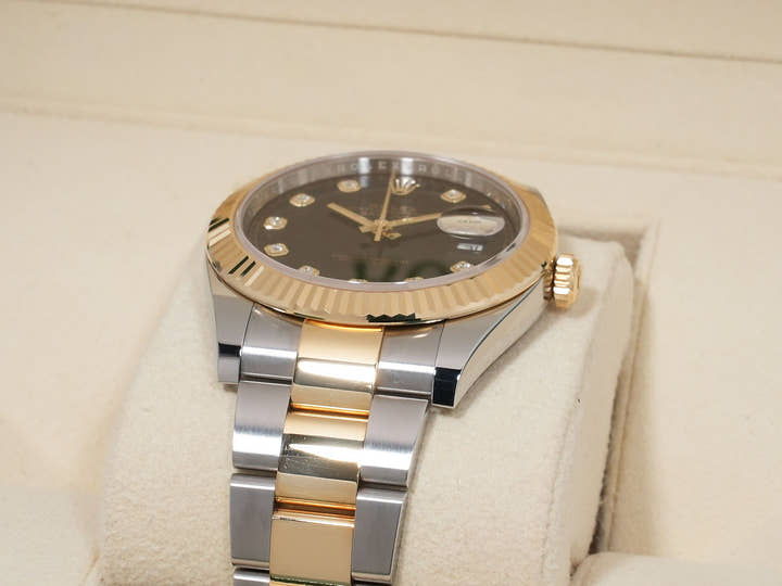 ROLEX Datejust 41 Ref.126333G Stainless Steel/Yellow Gold Bright Black x 8P Diamond Dial Oyster Bracelet Excellent Used Condition p6o5fdqf