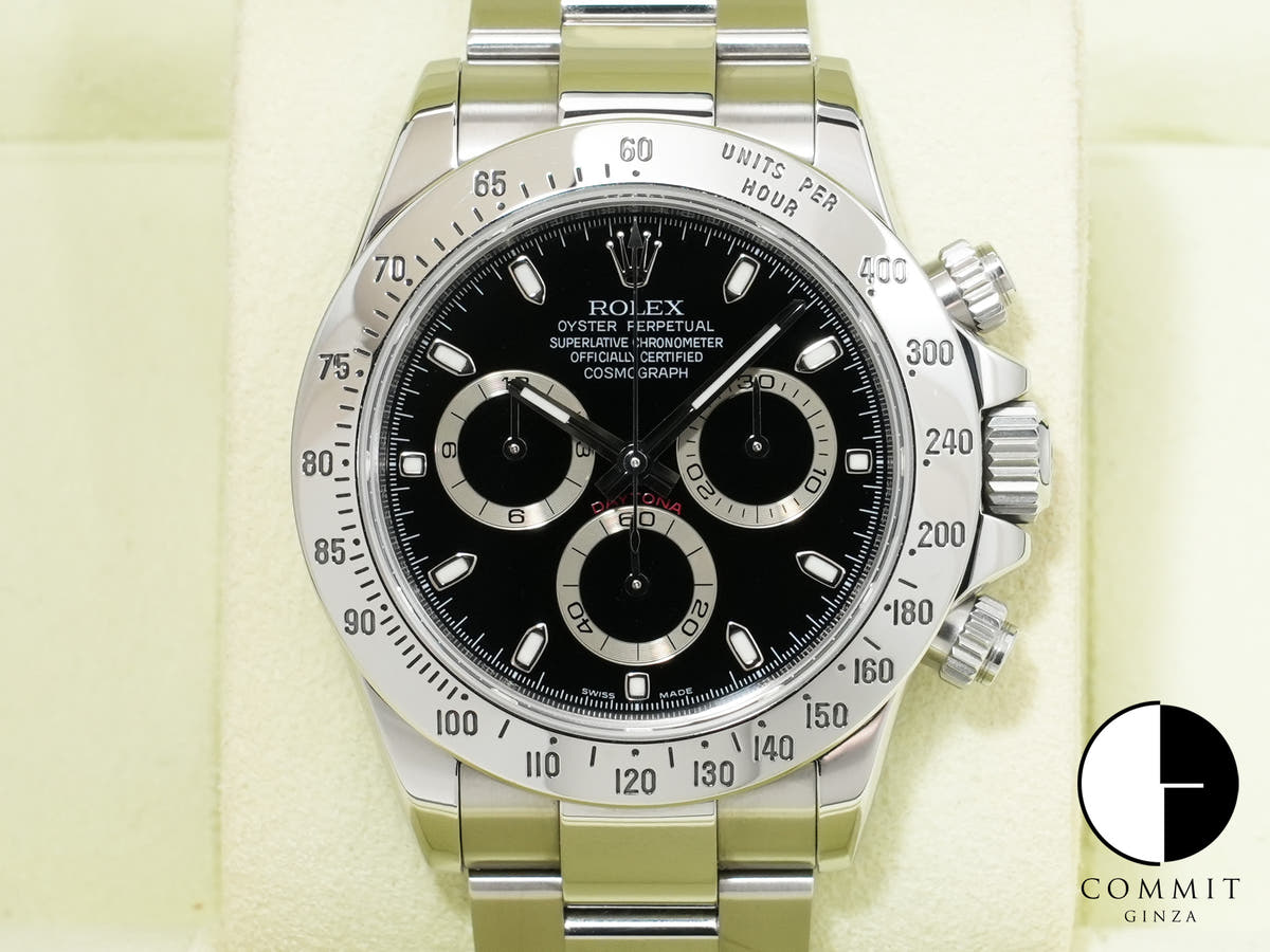 ロレックス デイトナ Ref.116520 ステンレススチール ブラック文字盤 中古 n87j8ibh