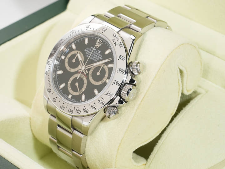 ロレックス デイトナ Ref.116520 ステンレススチール ブラック文字盤 中古 n87j8ibh