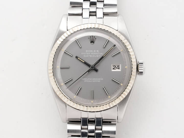 ロレックス デイトジャスト Ref.1601 ステンレススチール/ホワイトゴールド グレー文字盤 中古 qu3cs9vs