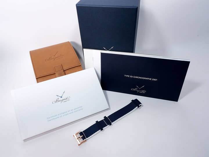 ブレゲ タイプXX クロノグラフ2067 Ref.2067RK/Y9/9WU ローズゴールド ブルー文字盤 中古 myr8aph8