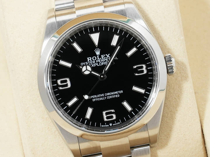ロレックス エクスプローラー36 Ref.124270 ステンレススチール ブラック文字盤 オイスターブレスレット 美品 cvbbrkip