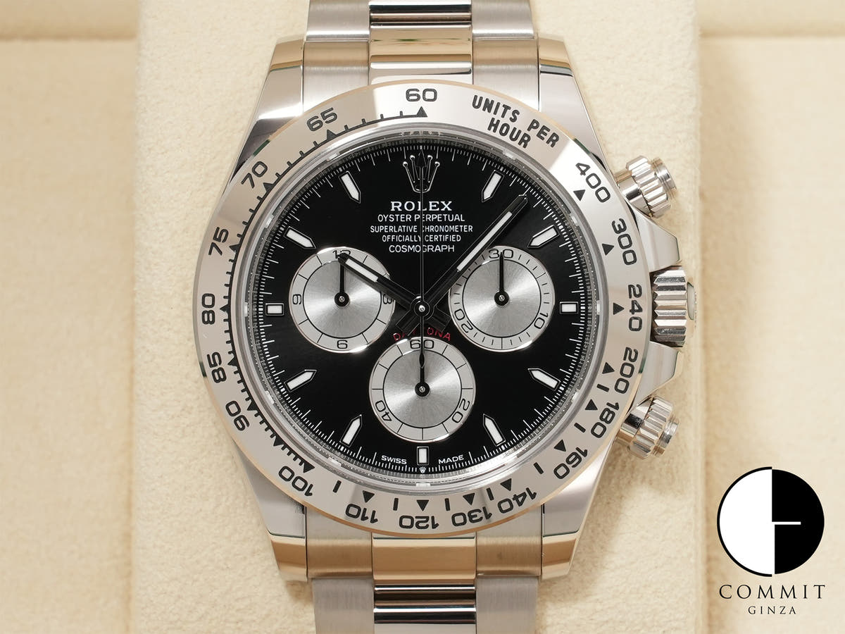 ロレックス デイトナ Ref.126509 ホワイトゴールド ブライトブラックxスチール文字盤 美品 nduwnkmy