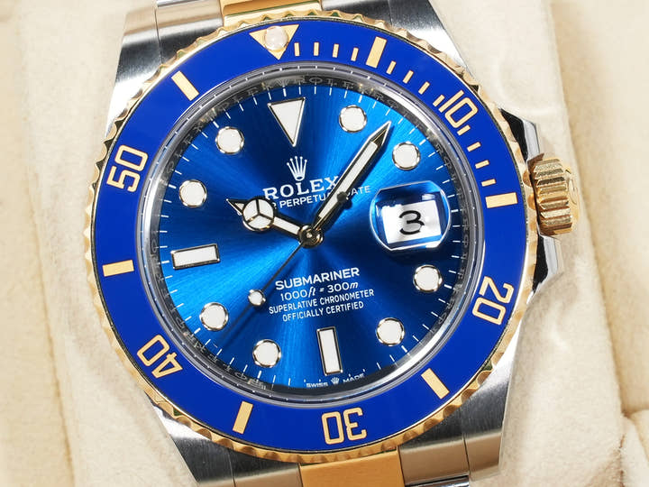 ロレックス サブマリーナー デイト Ref.126613LB ステンレススチール/イエローゴールド ブルー文字盤 中古 2ofq55dy