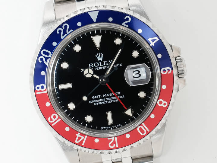 ROLEX GMT-Master Ref.16700 Stainless Steel Black Dial Oyster Bracelet Used gp5o48ju