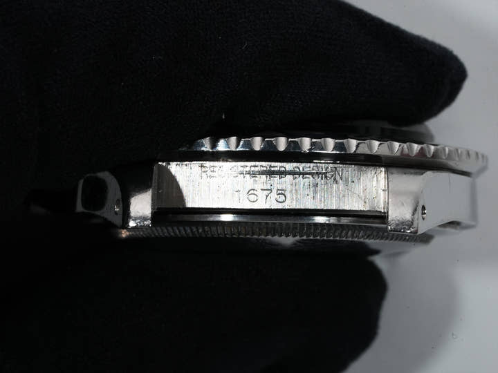 ロレックス GMTマスター Ref.1675 ステンレススチール ブラック文字盤 オイスターブレスレット 中古 tece6e74