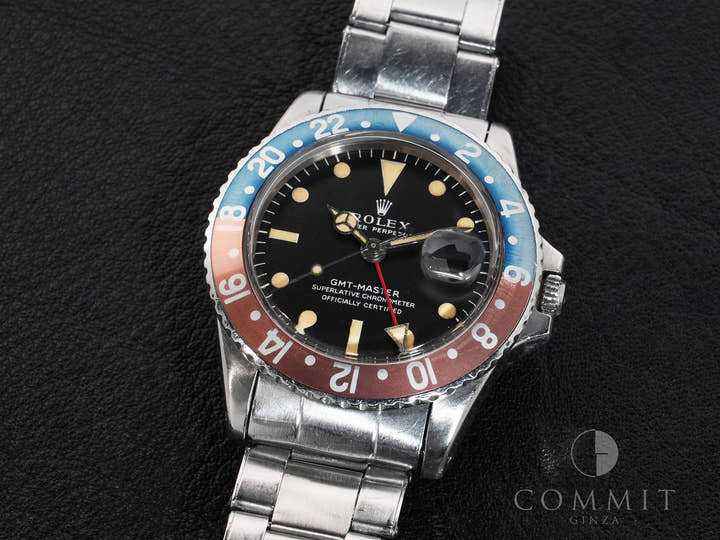 ロレックス GMTマスター Ref.1675 ステンレススチール ブラック文字盤 オイスターブレスレット 中古 tqioya5m