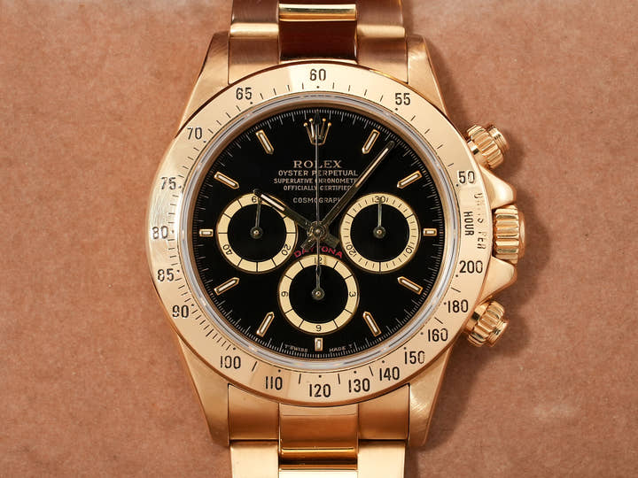 ロレックス デイトナ エルプリメロ Ref.16528 イエローゴールド ブラック文字盤 中古 t8v7ejza
