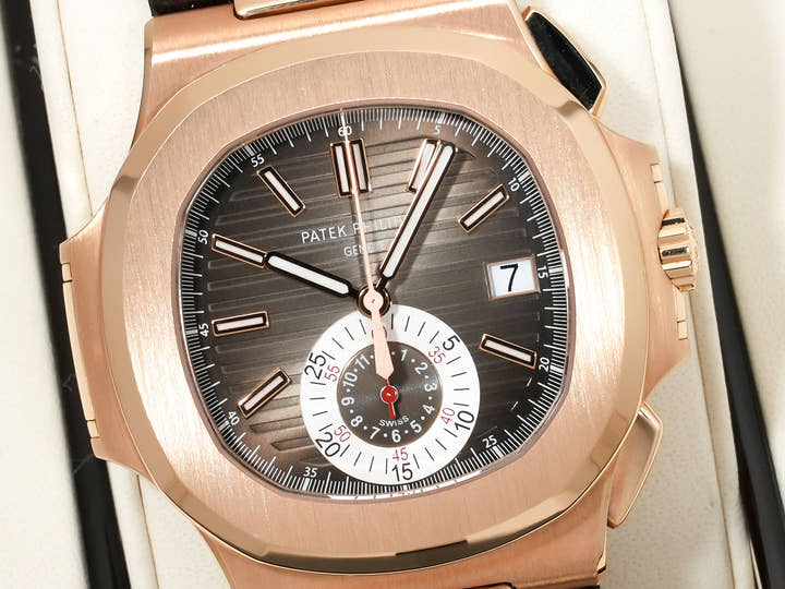 パテックフィリップ ノーチラス クロノグラフ Ref.5980R-001 ローズゴールド ブラウン文字盤 未使用 jsf9evei