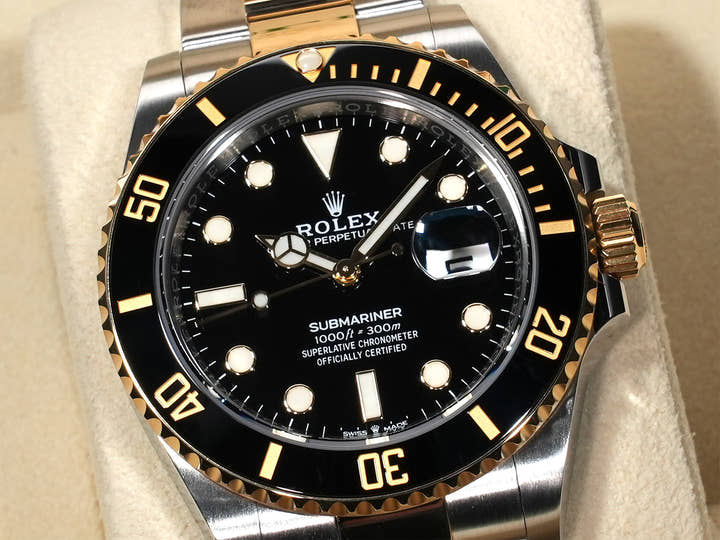 ロレックス サブマリーナー デイト Ref.126613LN ステンレススチール/イエローゴールド ブラック文字盤 美品 iu55dqv2