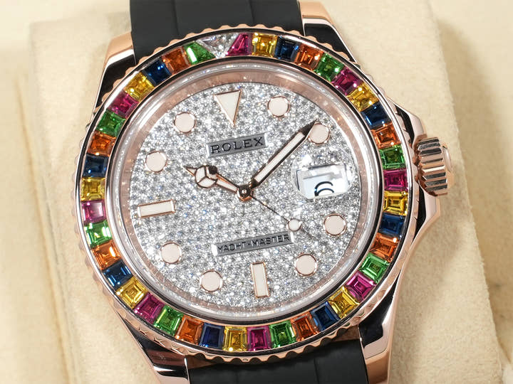 Rolex Yacht-Master 40 Ref.116695SATS Everose Gold Pave Diamond Dial Excellent Used i44nxzvu